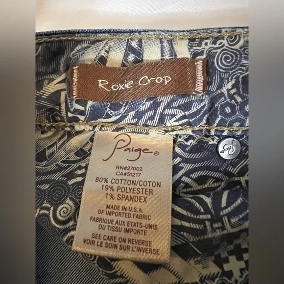 Paige Roxie Crop Skinny Medium Wash Denim Jeans 24 - Picture 8 of 13